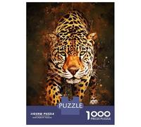 Jigsaw Puzzles for Adults 1000 Pieces Black Cheetah Adult Jigsaw Hands-on Game Pattern Assembly Challenging To Complete 52x38cm/1000pcs
