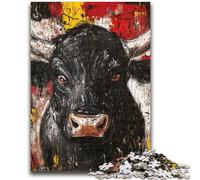 Jigsaw Puzzles for Adults 1000 Pieces Black Gold Bull 1000 Piece Puzzle,Challenging Game Gifts for Is Ideal As A Gift for The Whole Family (26x38cm)