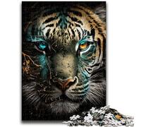 Jigsaw Puzzles for Adults 1000 Pieces Blue And Red Eye Tiger Help The Brain Exercise Addictive Toys to Cultivate Patience A Work of Art 50x75cm