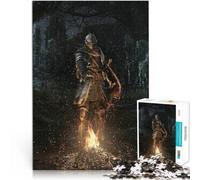 jigsaw puzzles for adults 1000 pieces Bonfire in the Shrine Made of wood for and from 14 years and over Educational Game Challenge Toy Great gift for gaming。size:50x75cm/19.68x29.52inch