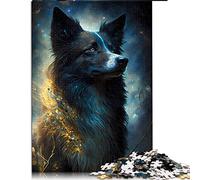 Jigsaw puzzles for Adults 1000 pieces Border Collie Dog Jigsaw Puzzle For Kids Wooden Jigsaw Puzzles Great Gift for Adults （Size 50x75cm）