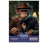 Jigsaw Puzzles for Adults 1000 Pieces Boss Money Playing Poker Puzzles for Adults Brain Teaser Game Staycation Kill Time Birthday Present, Gifts, 70x50cm/1000pcs