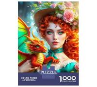 Jigsaw Puzzles for Adults 1000 Pieces Botanical Dragon Puzzles for Adults Brain Teaser Game Staycation Kill Time Birthday Present, Gifts, 38x26cm/1000pcs