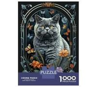 Jigsaw Puzzles for Adults 1000 Pieces British Shorthair Jigsaw for Adults Family Game Staycation Kill Time Great Gift for Gaming 52x38cm/1000pcs