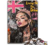 Jigsaw Puzzles for Adults 1000 Pieces British Women 1000 Piece Jigsaw,Fun Games Every Piece Is Unique - Challenging Family Fun Game (50x75cm)