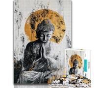 Jigsaw Puzzles for Adults 1000 Pieces Buddha Oil Painting, Fun Games,for Is Ideal As A Gift for The Whole Family for And 14 Years Old 38x26cm