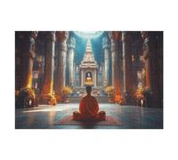 Jigsaw Puzzles For Adults 1000 Pieces Buddhist Monks Puzzles for Kids Eduational Toys Intellectual Game Gift Teens DIY Home Entertainment Toys 1000 PCS-38 * 52cm