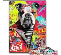 Jigsaw Puzzles for Adults 1000 Pieces Bulldog Doodle, for 14+ For Family Fun & Game Night Artists' Collection, Fine Arts (Size 26x38cm)