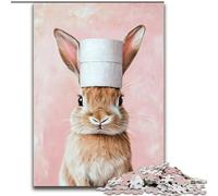 Jigsaw Puzzles for Adults 1000 Pieces Bunny Playing with Toilet Paper, Elephant Toy Intellectual Game Birthday Present, Gifts, Wall Art for Ages 14+ (Size 26x38cm)