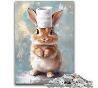 Jigsaw Puzzles for Adults 1000 Pieces Bunny Playing with Toilet Paper Toys Educational Games Stress Relieving Suitable for Desktop Decoration 26x38cm