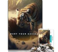 Jigsaw Puzzles for Adults 1000 Pieces Bury Your Excuses Puzzles for Teenagers,Staycation Kill Time with Fully Interlocking Randomly Shaped Pieces 38x26cm