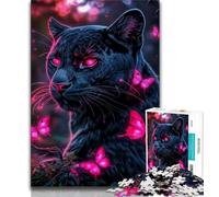 Jigsaw Puzzles for Adults 1000 Pieces Butterfly And Black Panther,Educational Games Home Decoration Birthday Present,Gifts,Wall Art (38x26cm)