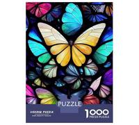 Jigsaw Puzzles for Adults 1000 Pieces Butterfly Collage Puzzles for Adults Relaxing Games Presents for Women Challenging Game Gifts 38x26cm/1000pcs