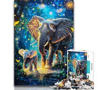 Jigsaw Puzzles for Adults 1000 Pieces Butterfly Elephant,Educational Games Home Decoration Is Ideal As A Gift for The Whole Family (75x50cm)