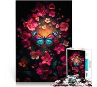 Jigsaw Puzzles for Adults 1000 Pieces Butterfly in Bloom, fantasy spring illustration Präzisionsschnitt Kunstwerk Geschenk75x50cm