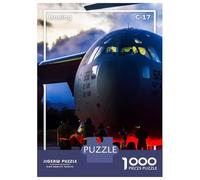 Jigsaw Puzzles for Adults 1000 Pieces C-17 Globemaster III Puzzle for Adults Brain Teaser Game Birthday Present Educational Challenge 70x50cm/1000pcs