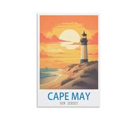 Jigsaw Puzzles for Adults 1000 Pieces Cape May New Jersey DIY Funny Parent-Child Educational Game Toy Sunset Puzzle Gift for Mom, Wife, Friend 52x38cm