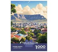 Jigsaw Puzzles for Adults 1000 Pieces Cape Town Cityscape Puzzles for Adults Relaxing Games Birthday Present Challenging To Complete 52x38cm/1000pcs