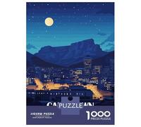 Jigsaw Puzzles for Adults 1000 Pieces Cape Town South Africa Nightscape Jigsaws for Adults Hands-on Game Presents for Women Educational Challenge 52x38cm/1000pcs