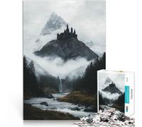 Jigsaw Puzzles for Adults 1000 Pieces castle fantasy Made of wood for age 14+ Assembling the model Gift Toys 。size:50x75cm/19.68x29.52inch