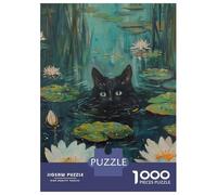 Jigsaw Puzzles for Adults 1000 Pieces Cat Hiding Underwater Adult Jigsaw Hands-on Game Pattern Assembly Challenging To Complete 52x38cm/1000pcs