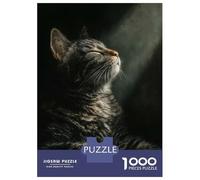 Jigsaw Puzzles for Adults 1000 Pieces Cat in A Sunbeam Jigsaw Puzzle Relaxing Games Difficult Hard Challenging To Complete 52x38cm/1000pcs