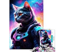 Jigsaw Puzzles for Adults 1000 Pieces Cat Warriors for Educational Game Learning Educational Toys Secret Santa Gifts Home Decoration (Size 75x50cm)