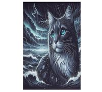 Jigsaw Puzzles for Adults 1000 Pieces Cat Wooden Puzzle Relaxing Game Brain Teasers （78×53cm）