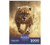 Jigsaw Puzzles for Adults 1000 Pieces Cheetah Running Adult Jigsaw Puzzle Toy Wall Decor Difficult Hard Gifts for Friends And Family 52x38cm/1000pcs