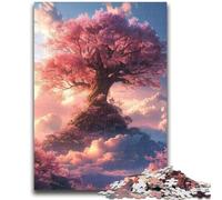 Jigsaw Puzzles for Adults 1000 Pieces Cherry Blossom Sunrise Art Staycation Kill Time Educational Game Birthday Gift 50x75cm