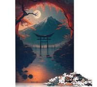 Jigsaw Puzzles for Adults 1000 Pieces Cherry Blossom Torii Gate Jigsaw Puzzle Adult Paperboard Puzzles Brain Teaser Puzzles For Adults And Teenagers 38x26cm/1000pcs