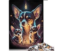 Jigsaw puzzles for Adults 1000 pieces chihuahua dog Jigsaw Puzzles for Adults Kids Cardboard puzzles Challenging Game （Size 26x38cm）