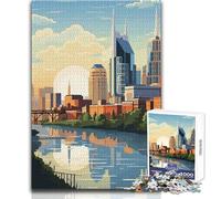 Jigsaw Puzzles for Adults 1000 Pieces City Life Impossible Game Precision Cutting Secret Santa Gifts Size 38x52cm