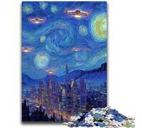 Jigsaw Puzzles for Adults 1000 Pieces City Under The Night Sky for Age 14 Years And over Decompressing Intellectual Educational Toy Great Gift 38x26cm