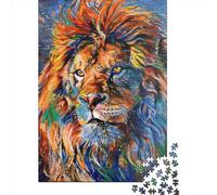 Jigsaw Puzzles for Adults 1000 Pieces Classic Abstract Lion Paper Puzzle Relaxing Puzzle Jigsaw Game Brain Teasers 1000pcs (38x26cm)