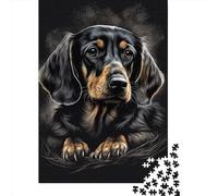 Jigsaw Puzzles for Adults 1000 Pieces Classic Dachshund Dog Paper Puzzle Relaxing Puzzle Jigsaw Game Brain Teasers 1000pcs (38x26cm)