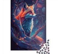 Jigsaw Puzzles for Adults 1000 Pieces Classic Fox Galaxy Nature Wooden Puzzle Relaxing Puzzle Jigsaw Game Brain Teasers 1000pcs (75x50cm)