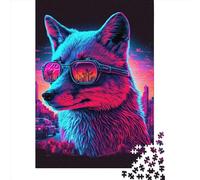 Jigsaw Puzzles for Adults 1000 Pieces Classic Fox Neon7 Paper Puzzle Relaxing Puzzle Jigsaw Game Brain Teasers 1000pcs (38x26cm)
