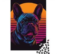 Jigsaw Puzzles for Adults 1000 Pieces Classic French Bulldog Wooden Puzzle Relaxing Puzzle Jigsaw Game Brain Teasers 1000pcs (75x50cm)