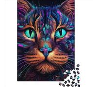 Jigsaw Puzzles for Adults 1000 Pieces Classic Mysterious Cat5 Wooden Puzzle Relaxing Puzzle Jigsaw Game Brain Teasers 1000pcs (75x50cm)
