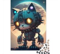 Jigsaw Puzzles for Adults 1000 Pieces Classic Space Mechanical Cat Wooden Puzzle Relaxing Puzzle Jigsaw Game Brain Teasers 1000pcs (75x50cm)