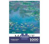 Jigsaw Puzzles for Adults 1000 Pieces Claude Monet Water Lilies Adult Jigsaw Hands-on Game Pattern Assembly Challenging To Complete 38x26cm/1000pcs