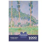 Jigsaw Puzzles for Adults 1000 Pieces Claude Monets Poplars Puzzle for Adults Brain Teaser Game Presents for Women Great Gift for Gaming 52x38cm/1000pcs