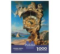 Jigsaw Puzzles for Adults 1000 Pieces Clock Rock Coastal Scene Adult Jigsaw Puzzle Relax Games Difficult Hard Great Gift for Gaming 38x26cm/1000pcs