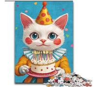 Jigsaw Puzzles for Adults 1000 Pieces Clown Cat Help The Brain Exercise Addictive Toys to Cultivate Patience Wall Decoration (size 50x75cm)