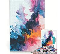 Jigsaw Puzzles for Adults 1000 Pieces Colorful Abstract Fluid Art, Relax Games, Enhance Memory, Unique Gifts for Birthday And Christmas 38x26cm