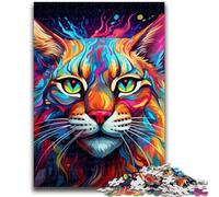 Jigsaw Puzzles for Adults 1000 Pieces Colorful Art Lynx Puzzles for Teenagers,deal As Gifts for The Whole Family for Ages 14+ (50x75cm)