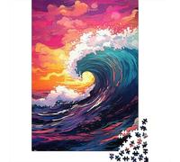 Jigsaw Puzzles for Adults 1000 Pieces Colorful Japanese Waves Jigsaw Puzzle Adult Creative Puzzles Brain Teaser Puzzles For Adults And Teenagers Gifts 1000pcs (75x50cm)