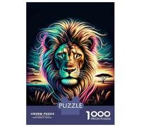 Jigsaw Puzzles for Adults 1000 Pieces Colorful Lion Art Print-3 Adult Jigsaw Puzzle Relax Games Difficult Hard Great Gift for Gaming 52x38cm/1000pcs