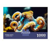 Jigsaw Puzzles for Adults 1000 Pieces Colorful Octopus in The Deep Sea Jigsaw Puzzle Relaxing Games Difficult Hard Challenging To Complete 70x50cm/1000pcs